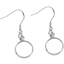 20 suportes para brincos 14 mm N°06 Prata