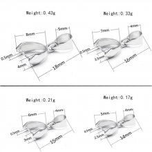 Fecho de aço inoxidável 3 x 15 mm Prata