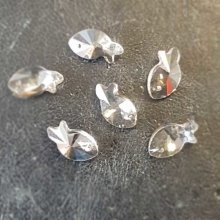 Pendente em vidro facetado peixe N°01-01