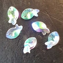 Pendente em vidro facetado peixe N°01-02