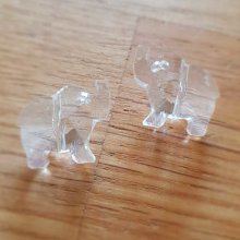 Pendente em vidro facetado elefante N°01-01
