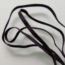 Máscara plana elástica 5 mm preta n°03 x 25 metros