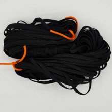 Máscara plana elástica 4 mm preta n°03 x 20 metros