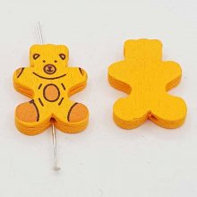 Conta de urso em madeira cor-de-laranja N°01-07.