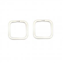 Porta-chaves de forma quadrada Aço inoxidável 30 x 30 mm