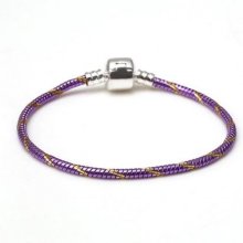Pulseira de clipe europeu 18 cm Fecho liso N°27-02