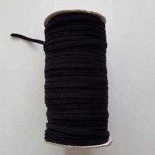 Elástico poliéster nylon plano 4 mm preto x 100 metros
