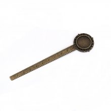 3 marcadores de livros régua cabochão 20 mm N°01 Bronze