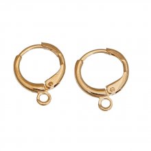 Suporte para brincos Dormeuse N°23 banhado a ouro 14k