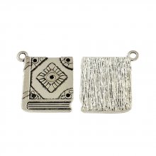 Pendente livro Padrão de diamante no centro N°03
