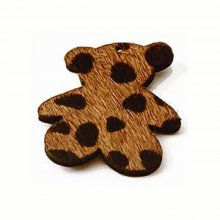 Urso felpudo verde 24x29mm x 1