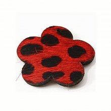 Flor de pêlo vermelho 30x30mm x 1