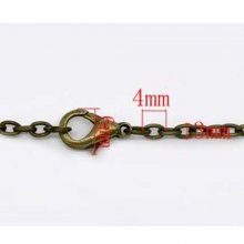 Colar Forçat em malha de bronze 45,7 cm