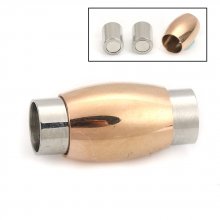 Fecho magnético em aço inoxidável 06 mm Prata/Champagne N°07