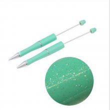 Caneta decorativa com brilhantes verde menta para personalização x 1 peça