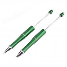 Caneta decorativa com pérolas verde-escuro para personalização x 1 unidade