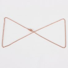 Colar N°15 em aço inoxidável 45 cm (18,5') Ouro rosa