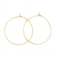 Suporte para brincos crioulo em aço inoxidável dourado N°03-30 mm x 5 pares