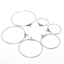 Porta brincos crioulo em aço inoxidável N°02-20 mm x 5 pares