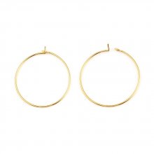 Porta brincos crioulo banhado a ouro 18K N°01-35 mm x 1 par