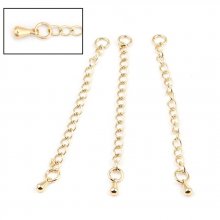 Bracelete de cobre banhado a ouro Corrente de extensão de colar