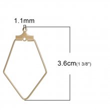 Suporte para brincos em ouro Diamond Primer N°02 x 1 peça