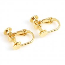 Suporte para brincos Clipe ajustável Ouro 18k N°06 x 1 par ouro