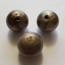 Conta redonda Papier Maché GT 30mm Taupe