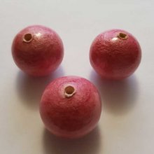 Conta redonda Papier Maché GT 30mm Rosa