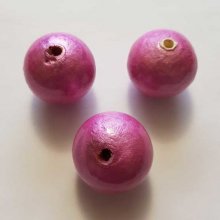 Conta redonda Papier Maché GT 30mm Fushia
