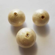 Pérola redonda de papel machê GT 30mm Creme