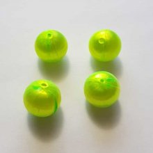 Fio de contas tecido 15 mm Verde Fluo