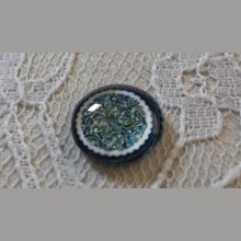 cabochão de vidro redondo 12mm flor 030 