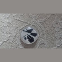 cabochão de vidro redondo 10mm aves 017 