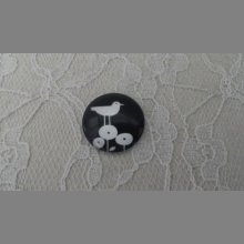 cabochão de vidro redondo 10mm aves 012 