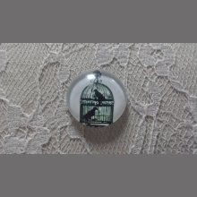cabochão de vidro redondo 10mm aves 004 