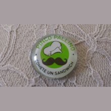cabochão de vidro redondo 25mm bigode 038 