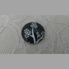 cabochão de vidro redondo 25mm aves 020 