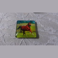 Cabochão de vidro quadrado 30mm 027 