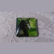 Cabochão de vidro quadrado 30mm 023 