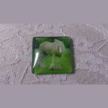 Cabochão de vidro quadrado 30mm 010 