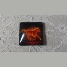 Cabochão de vidro quadrado 30mm 006 
