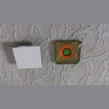 Cabochão de vidro quadrado 25mm 005 