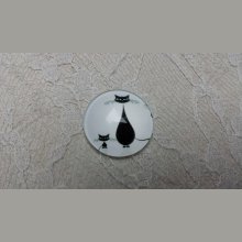 Cabochão de vidro redondo 20mm cat 007 