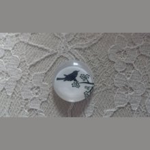 cabochão de vidro redondo 20mm aves 016 