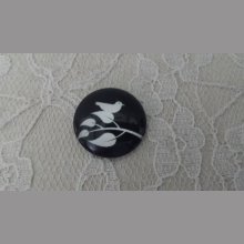 cabochão de vidro redondo 20mm aves 013 