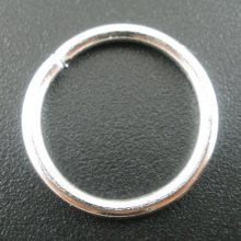 10 anéis de junção abertos espessos 16 mm Prata