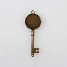 2 suportes de cabochão de bronze de 20 mm, pingentes de cabochão 132AB 