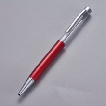 Caneta para decoração de missangas tubo vazio para personalizar prata vermelho x 1 peça