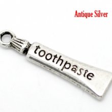 Pendente Tubo de pasta de dentes Prata